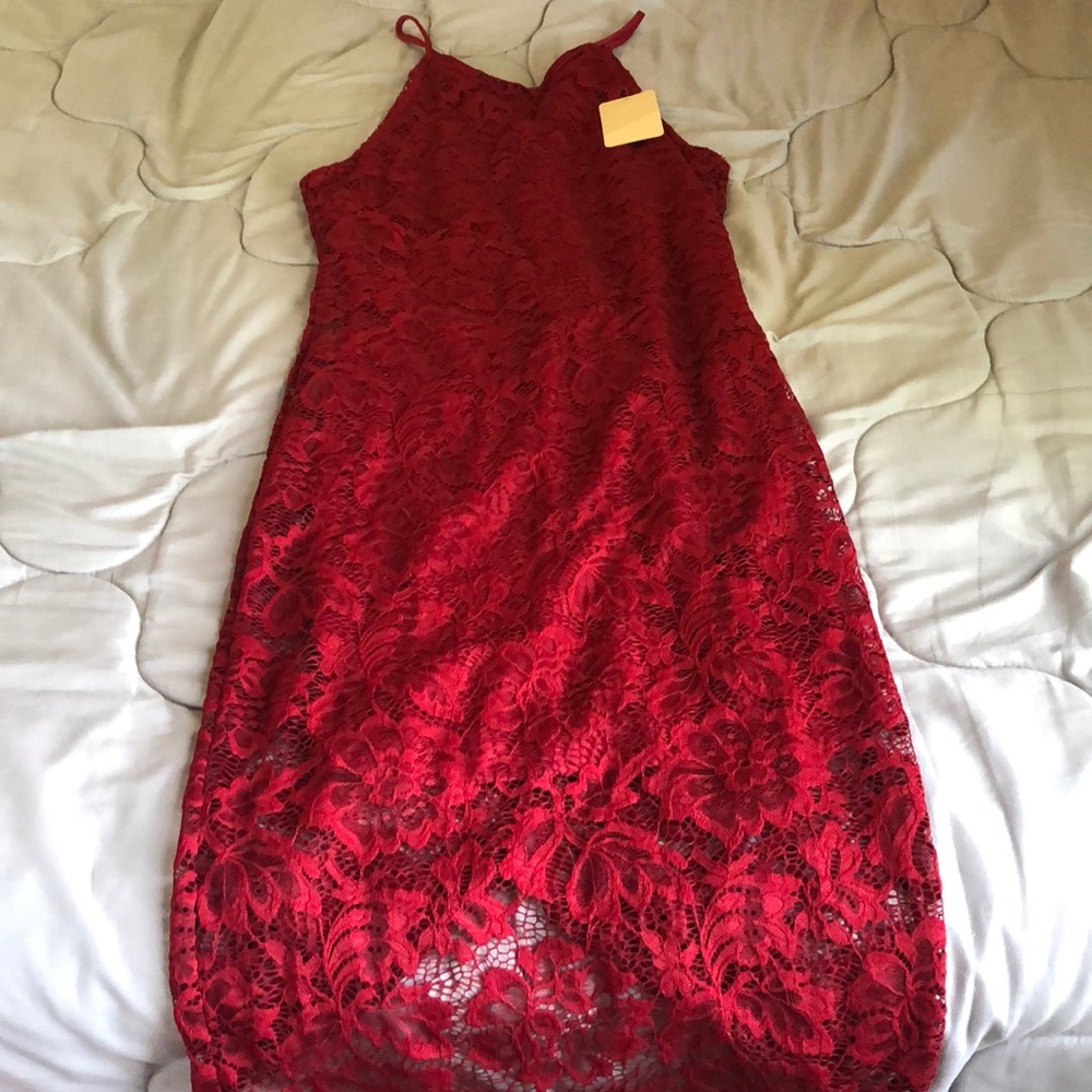 Red Halter Neck Dress